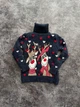 Свитер детский Deer in the hearts теплый с высоким горлом 3-4 лет 98-104 рост синий (26597) - изображение 2