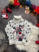 Свитер детский Snowy deer теплый с высоким горлом 10-11 лет 140-148 рост белый (26594) - изображение 3
