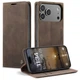 Чехол книжка Caseme с магнитом для iPhone 17 Pro кофейный бумажник - изображение 1