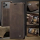 Чехол книжка Caseme с магнитом для iPhone 17 Pro кофейный бумажник - изображение 2