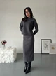 Жіночий костюм (кофта+спідниця міді) Uaclothes 50-52 Графітовий (like36162-165851358) - зображення 1