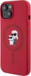 Etui plecki Karl Lagerfeld Silicone Karl&Choupette Heads Ring MagSafe do Apple iPhone 15 Red (3666339318734) - obraz 2