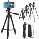 Штатив для телефона и фотоаппарата 0,35-1.02м Tripod 3120 нагрузкой до 2.5 кг, 3 секции с поворот головки на 360°, алюминий - изображение 5