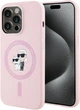 Панель Karl Lagerfeld Silicone Karl&Choupette MagSafe для Apple iPhone 14 Pro Max Pink (3666339254452) - зображення 1
