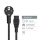 Кабель питания C5 1.8m black ColorWay (CW-CBP083-BK) - изображение 5
