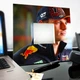 Декоративное зеркало "Макс Ферстаппен. Max Verstappen. Формула 1. Formula F1" фото для фанатов автогонок, украшение спальни, гаража - изображение 3