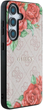 Панель Guess 4G Flowers Print Metal Classic Logo MagSafe для Samsung Galaxy S25 Pink (3666339449285) - зображення 4