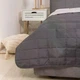 Стеганое полуторное покрывало Дуэт Viluta 140*210 Графит - изображение 6