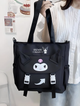 Жіноча підліткова сумка шоппер через плече для школи Куромі Kuromi Sanrio Hello Kitty геншень, манги, Мелоді аніме чорний (AN)32335 - зображення 2