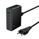 Зарядний пристрій Hoco C152A 70W USB/5хType-C PD підходить для ноутбука Black - зображення 1