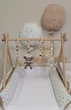Підлоговий мобіль BABY GYM з іграшками, стійка Монтессорі, тренажер для немовлят, Оленятко і зайчик - зображення 8