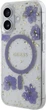 Etui plecki Guess Resin Flowers Glitter MagSafe do Apple iPhone 16 Purple (3666339354251) - obraz 2