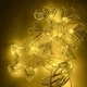 Гирлянда-штора светодиодная LED с фигурками "Звезды/Снежинки" 3 м, новогодняя декоративная подвесная гирлянда для дома, окон, интерьера и праздничного оформления с USB питанием, теплый желтый свет, GSX-356 - изображение 3