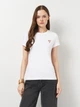 Футболка бавовняна жіноча Guess Ss Cn Mini Triangle Tee W2YI44-J1314-G011 M Біла (7622078608402) - зображення 1