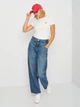 Футболка бавовняна жіноча Guess Ss Cn Mini Triangle Tee W2YI44-J1314-G011 M Біла (7622078608402) - зображення 7
