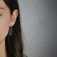 Серьги булавки медицинская сталь родий (x098-1) - изображение 2