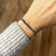Браслет синяя кристальная двойная дорожка медицинская сталь родий (x081-1) - изображение 2
