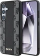 Etui plecki DKNY Leather Checkered Pattern MagSafe do Samsung Galaxy S25 Black (3666339423544) - obraz 1