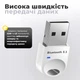 Bluetooth адаптер 5.3 для компьютера ноубука наушников USB беспроводной адаптер для беспроводных устройств Dual-mode Kayfovo PA23 White - изображение 5