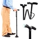 Складная телескопическая трость с встроенным фонариком для ходьбы Trusty Cane универсальная - изображение 2