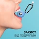 Чохол брелок для Apple AirTag з карабіном Silicone Blue, Grey Kayfovo BG2 Комплект з 2 шт - зображення 5