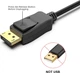 Кабель для ноутбука DP to DP Адаптер DisplayPort to DP Black 4Kx2K перехідник для монітора 1.8 м Kayfovo M-35 - зображення 3