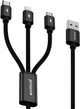 Кабель Proove Triple Connection 3 in 1 Type-C + Micro USB + Lightning 1.3 м Black (647480001) - изображение 1