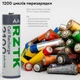 Аккумулятор RZTK Cell Recharge Type-C 2100 мАч Li-ion AA 4 шт + зарядный кабель - изображение 5