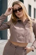 Жіночий короткий двобортний жакет з підкладкою LadyLike 50 Бежевий (ll2018920289441) - зображення 1