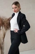 Жіночий теплий однобортний жакет LadyLike 48 Графітовий (ll2168060191422) - изображение 2