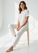 Пижамные хлопковые штаны Primark Bottom Pyjama XS Низ пижамы Белый (8844) - изображение 2