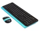 Комплект (клавіатура, миша) бездротовий A4Tech FG1010 Black/Blue USB ( чорний з блакитним ) - изображение 8
