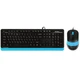 Комплект (клавіатура, миша) A4Tech F1010 Black/Blue USB ( чорний з блакитним ) 20842 - изображение 11