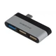 Перехідник Borofone DH1 Type-C to USB 3.0 / 2USB Колір Сталево-Чорний - изображение 1