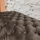Банкетка в коридор передпокій MeBelle DOUBLE CUBIC 83х45х45 з каретною стяжкою м'яка, темно-коричневий велюр - зображення 3