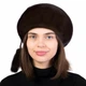 Берет норковый Меховой Стиль Классический 54/60 Коричневый (024/L/1) - изображение 2