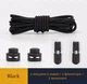 Еластичні круглі шнурки для взуття FASTLACES T1-4 Black - зображення 1