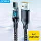 Кабель для заряджання та передачі даних QCMAX LED Digital Display 7A/120W USB Type-A to USB Type-C 1 м 667 - зображення 1