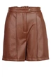 Жіночі коричневі шорти з екошкіри LadyLike 46 Коричневий (ll2237180085345) - изображение 1