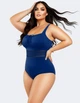 Слитный корректирующий купальник Fuba 29108-5 темно-синий 9XL - изображение 6