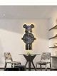 Настінний годинник Diy Bearbrick космічний ведмідь з LED підсвічуванням 60*31 см кварцовий - зображення 8