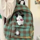 Стильный рюкзак в клетку Vintage Plaid 1360 Green-brown - изображение 2