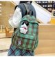 Стильный рюкзак в клетку Vintage Plaid 1360 Green-brown - изображение 7