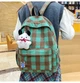 Стильный рюкзак в клетку Vintage Plaid 1360 Green-brown - изображение 9