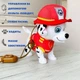 Мягкая интерактивная игрушка Paw Patrol Маршал на поводке Щенячий Патруль ходит, поет, машет хвостиком - изображение 3