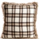 Наволочка Homla Abedo у клітинку з хутряною облямівкою 45 x 45 см (5906496749537) - зображення 1