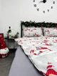 Комплект постельного белья двуспальный 175х210 Бязь Gold Luxe наволочки 70х70 новогодний гном на сером - изображение 4