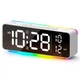 Электронные настольные часы LOSSO NeoTime с RGB подсветкой и двойным будильником белые - изображение 1