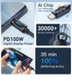 Кабель 1м Essager USB-A - Type-C PD 100W 7A LED дисплей швидка зарядка для смартфонів Honor, OPPO, Oneplus, Realme, Vivo - зображення 3