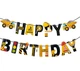 Паперова гірланда Happy Birthday 3 м БУДІВЕЛЬНІ МАШИНИ (4883) - зображення 1